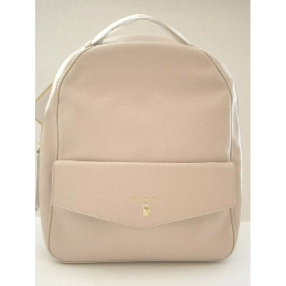 Michael Kors Backpack Bookbag Rose Beige Holdall Faux Leather Handbag Purse NEW - Picture 2 of 10